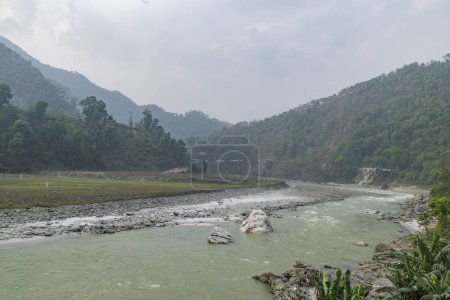 Photo for Beautiful teesta river in sikkim, India.Teesta river is a long river that rises in the pauhunri mountain of himalayas, flows through the sikkim and west bengal. - Royalty Free Image