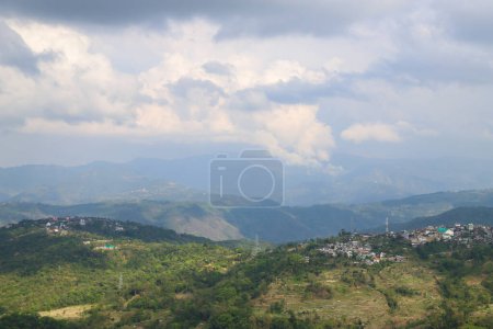 Beautiful landscape view and mountain of Kohima village, nagaland in India