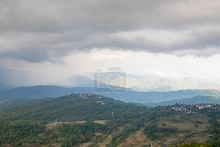 Beautiful landscape view and mountain of Kohima village, nagaland in India