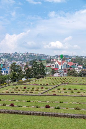 View of the kohima war cemetery in nagaland  India.