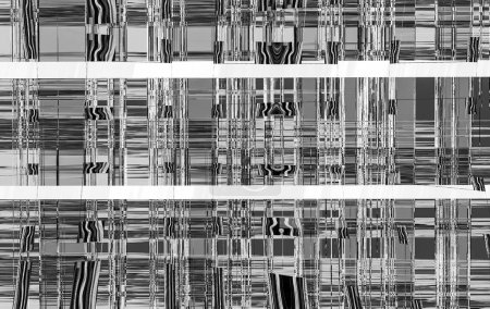 Foto de Patrón de fantasía eléctrica tecno fondo en blanco y negro líneas - Imagen libre de derechos
