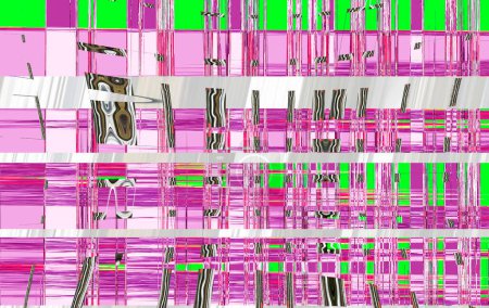 Photo for Pattern of fantasy electric tecno background in green, pink and white lines - Royalty Free Image