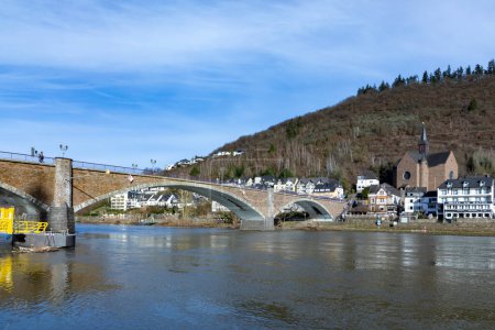 Photo for Cochem, Germany - February 14, 2021: scenic view to Hahnstein, a suburban village of Cochem, Germany. - Royalty Free Image