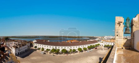 Photo for Aerial of scenic skyline of Faro in Portugal - Royalty Free Image