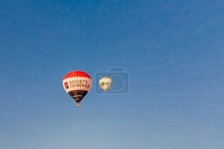 Photo for Frankfurt, Germany - October 25, 2008: scenic hot air balloon in Hesse starts in late afternoon light - Royalty Free Image