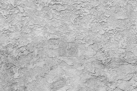 Téléchargez les photos : Vieux mur en plâtre de béton avec motif rugueux en noir et blanc - en image libre de droit