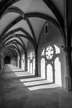 Téléchargez les photos : Trèves, Allemagne - 7 novembre 2020 : pilier pittoresque et île dans l'ancien monastère au dôme de Trèves, Allemagne - en image libre de droit