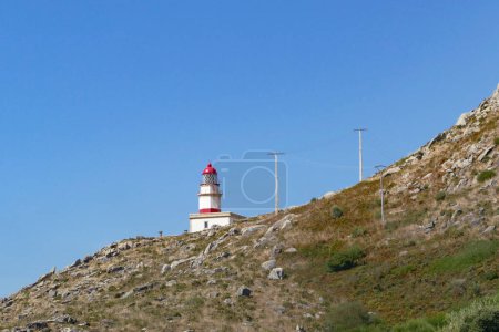 Foto de Histórico cabo Silleiro Lighthouse en Bajona, España - Imagen libre de derechos