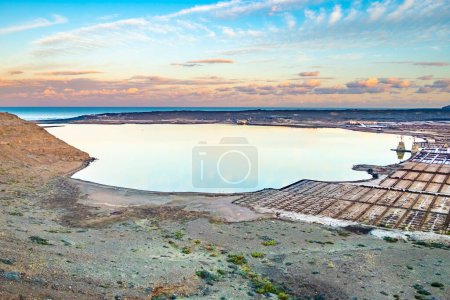 Photo for Scenic salt mines at Janubio in Lanzarote, Spain - Royalty Free Image