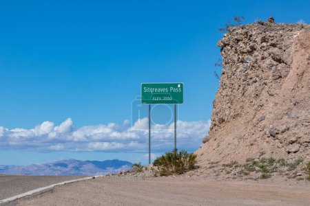 signage sitgreaves pass at route 66 near golden valley in the USA