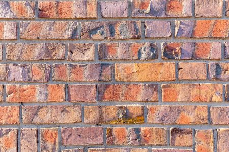 Photo for Pattern of harmonic mixed color brick wall   background - Royalty Free Image