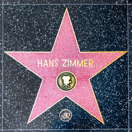 Photo for Los Angeles, USA - March  5, 2019: closeup of Star on the Hollywood Walk of Fame for Hans Zimmer. - Royalty Free Image
