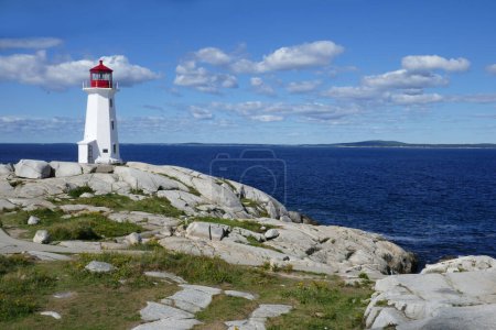 Der berühmte Leuchtturm von Peggys Cove in Nova Scotia, Kanada