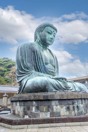 Photo for Great Buddha of Kotoku-in Temple in the city of Kamakura in Japan - Royalty Free Image