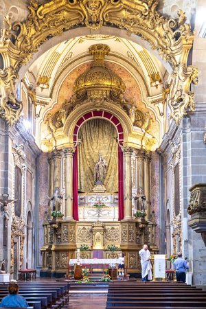 Photo for Braga, Portugal - April 30, 2023: inside of Carmo Church tower, Igreja do Carmo. Braga, Portugal. - Royalty Free Image