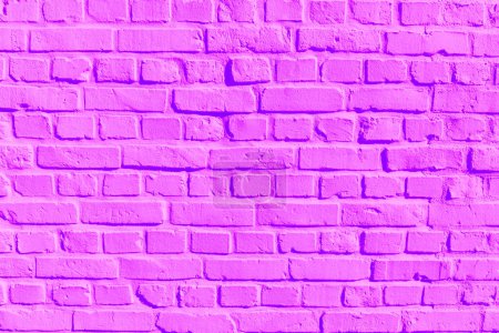 Téléchargez les photos : Mur en brique propre peint rose harmonique - en image libre de droit