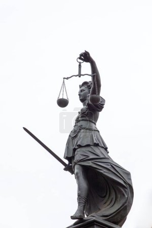 Photo for Lady justice as symbol of equal right at the roemer in Frankfurt, Germany - Royalty Free Image