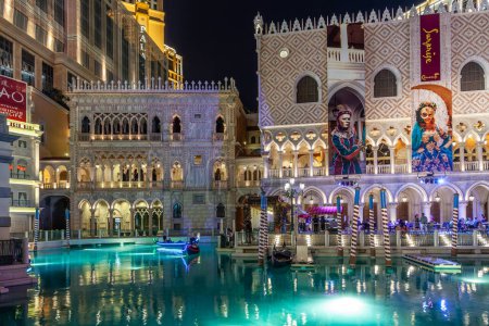 Photo for Las Vegas, USA - June 15, 2012: The Venetian Resort Hotel & Casino. The resort opened on May 3, 1999 with flutter of white doves, sounding trumpets, singing gondoliers and actress Sophia Loren. - Royalty Free Image