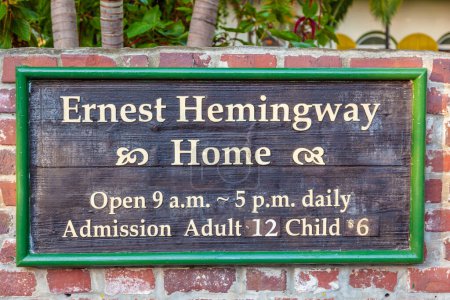 Photo for Key West, USA - July 28, 2010: museum and former house of Ernest Hemingway is open for visitors in Key West. - Royalty Free Image