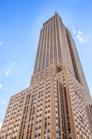 Photo for New York, USA - July 11, 2010: view to facade of Empire State building in New York. - Royalty Free Image