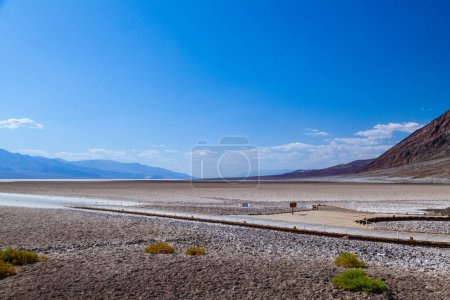 Photo for Badwater basin in midday heat at the lowest point of death valley, USA - Royalty Free Image
