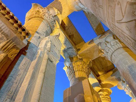 Photo for Great Hypostyle Hall and clouds at Temples of Karnak, Egypt - Royalty Free Image