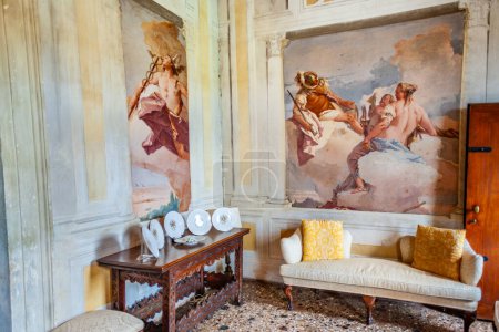 Photo for Vicenza, Italy - August 4, 2009: villa Valmarana ai Nani in Vicenca, Italy. The villa was build by Andrea Palladio in 1669 and is decorated with frescos from Giovanni Battista Tiepolo. - Royalty Free Image