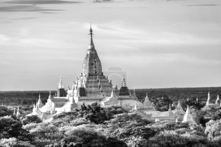 Photo for The Ananda Temple, located in Bagan, Myanmar, Is a Buddhist temple built of King Kyanzittha the Pagan Dynasty. - Royalty Free Image