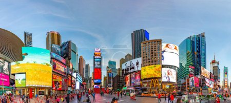 Photo for New York, USA - October 21, 2015: Times Square, featured with Broadway Theaters and huge number of LED signs, is a symbol of New York City and the United States. - Royalty Free Image