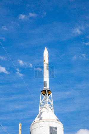 Foto de Houston, Estados Unidos - 22 de octubre de 2023: rockets little joe II at the Houston Space Center in Houston, TX, Estados Unidos. - Imagen libre de derechos