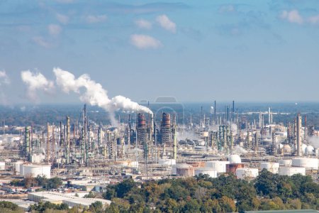 Foto de Aéreo de la industria petrolera cerca de Baton Rouge - Imagen libre de derechos