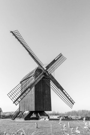 Foto de Molino de viento de Pudalga en la costa báltica, Alemania - Imagen libre de derechos
