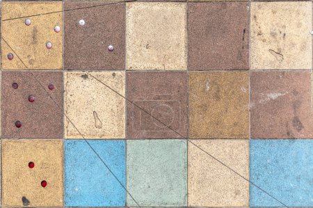 Photo for Tiles at the floor with letters beautiful morning in Oakland - Royalty Free Image
