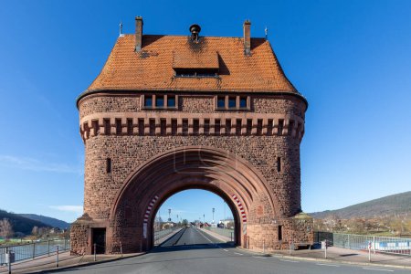 Photo for Old bridge gate at river Main, the so called Maintor in Miltenberg, Germany - Royalty Free Image