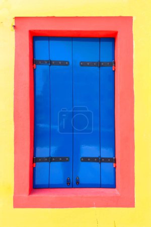 Photo for Colorful facade of an old fisher house in the village of Burano near Venice - Royalty Free Image