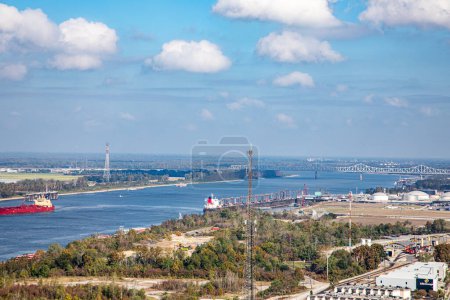 Photo for Aerial of oil industry near Baton Rouge - Royalty Free Image
