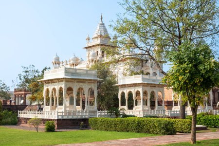 Das berühmte Jaswant Thada Mausoleum in Jodhpur, Rajasthan, Indien.