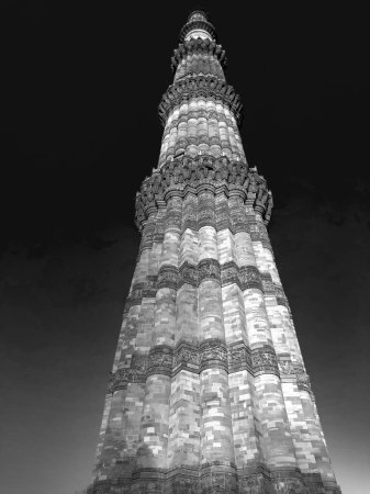 famous Qutub Minar Tower in New Delhi, India