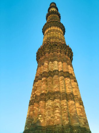 famous Qutub Minar Tower in New Delhi, India