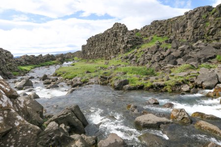 Photo for Scenic landscape in the thingvellir national park, Iceland - Royalty Free Image