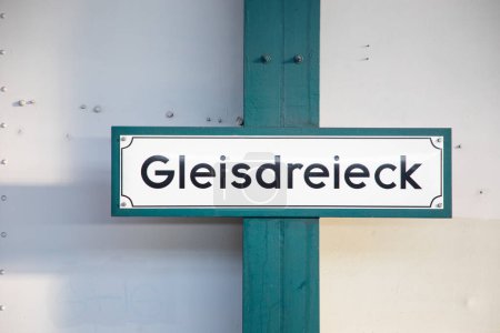 signalisation station de métro Gleisdreieck - carré de rails - au métro à Berlin, Allemagne