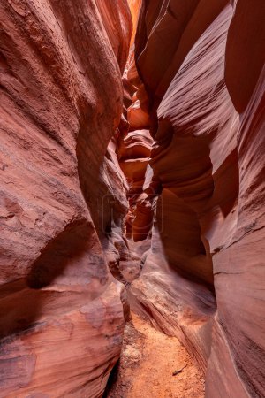 Canyon de fente cardiaque près de Page Arizona met en évidence le passage étroit et étonnantes, lumière brillante et des modèles complexes qui se forment sur des millions d'années de la combinaison de l'eau et le flux de sédiments.