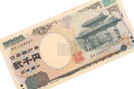 Téléchargez les photos : Rares deux mille yens japonais qui ne sont plus en circulation - en image libre de droit