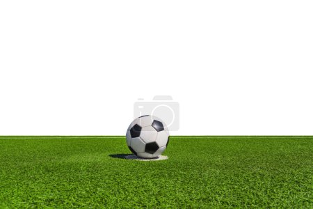 Photo for Soccer ball in stadium isolated in free png mockup background. - Royalty Free Image