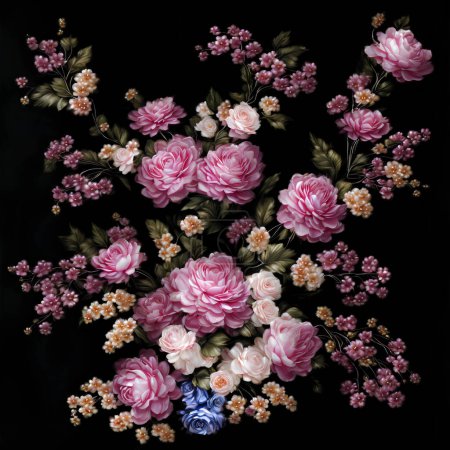 Abstrakte bunte Blumen in einem modernen impressionistischen Stil, Abstrakte florale Stilllebenmalerei, Moderner Impressionismus mit bunten Blumen, Farbenfrohe Ölgemälde Blumenarbeit, Atemberaubende bunte Floral Oil Painting, Generative, KI