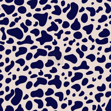 Illustration for Cow seamless pattern. Freeform shapes repeated on light background. Vector illustration cartoon doodle style. - Royalty Free Image