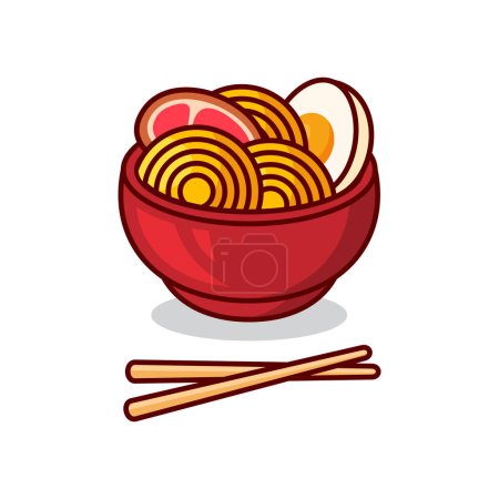 Photo for Ramen Noodle Japanese Food Icon. Vector illustration - Royalty Free Image