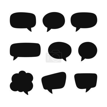 Photo for Speech Bubbles Set on White Background. Vector illustration - Royalty Free Image