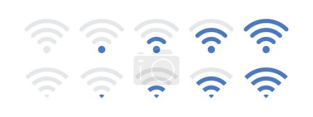 Photo for Wireless Wi-Fi Icon Set symbol on White Background. Vector illustration - Royalty Free Image