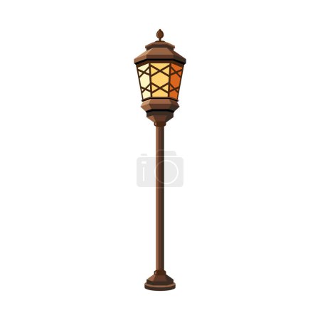 Photo for Retro Street Lamp on White Background. Vector illustration - Royalty Free Image